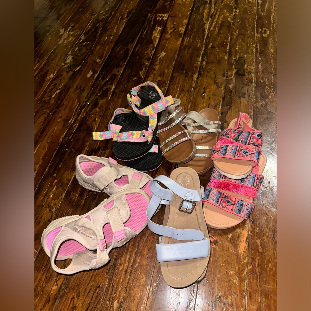 Lot of sandals